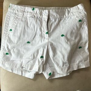 Jcrew turtle and the hare chino shorts size 8